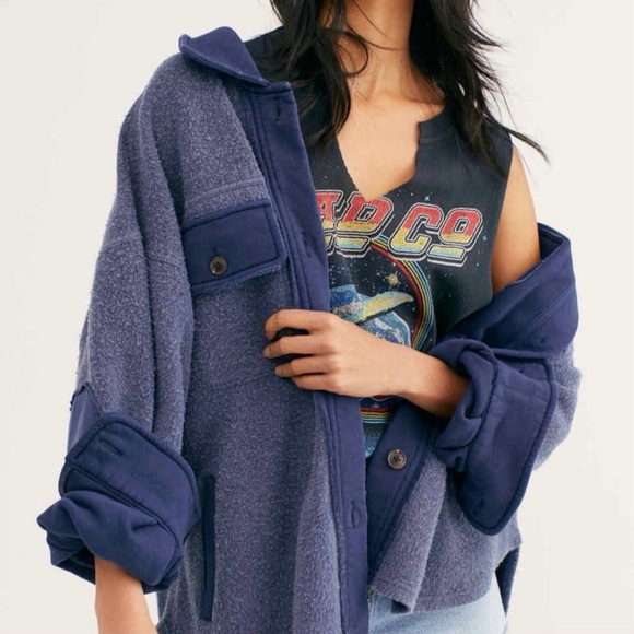 Free People Jackets & Blazers - Free People Ruby Jacket - Indigo Blue - XS